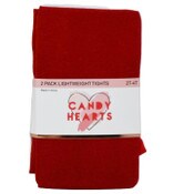 Wholesale - 2pk 2T-4T RED CH SPARKLE & SOLID HWT FOOTED SOCKS, UPC: 193159289744